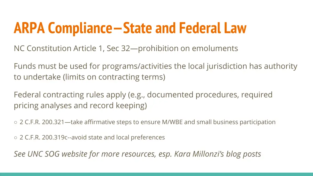 arpa compliance state and federal law