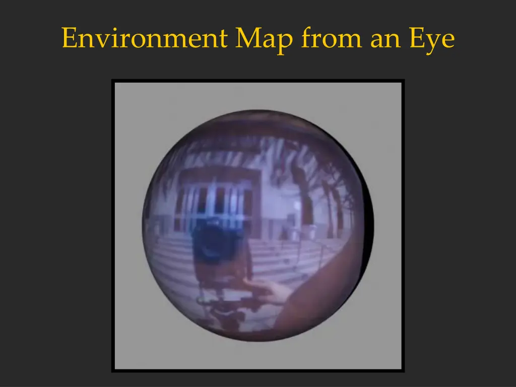 environment map from an eye