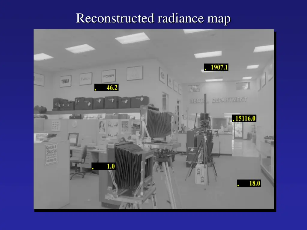 reconstructed radiance map