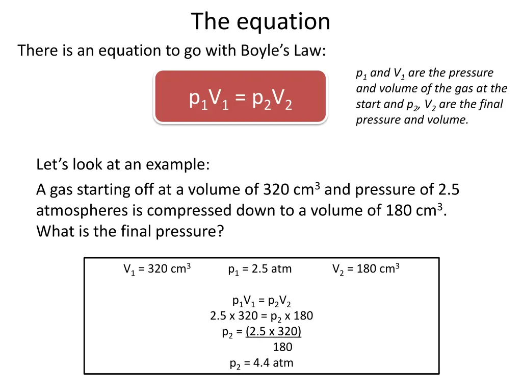 the equation