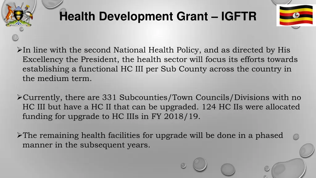 health development grant igftr