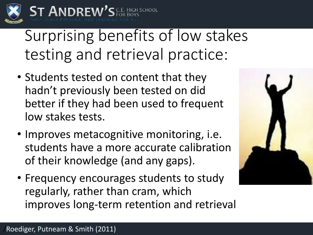 surprising benefits of low stakes testing