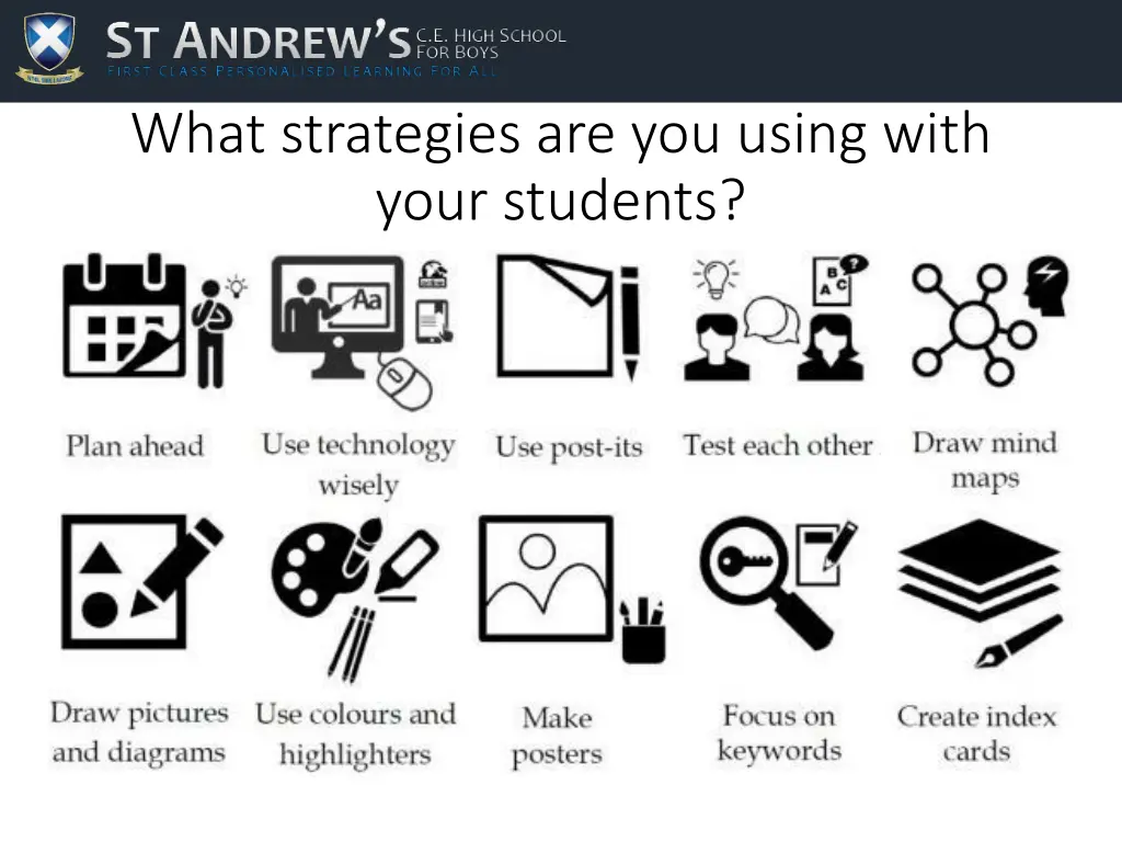 what strategies are you using with your students