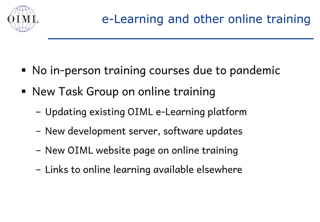 e learning and other online training