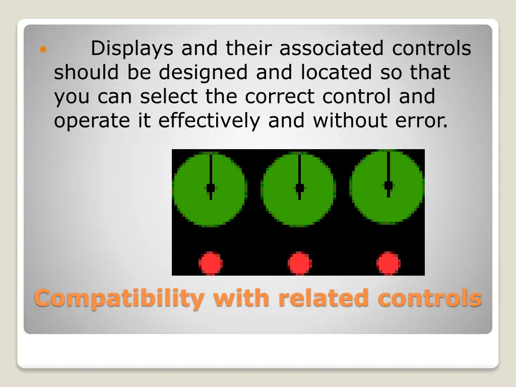 displays and their associated controls should