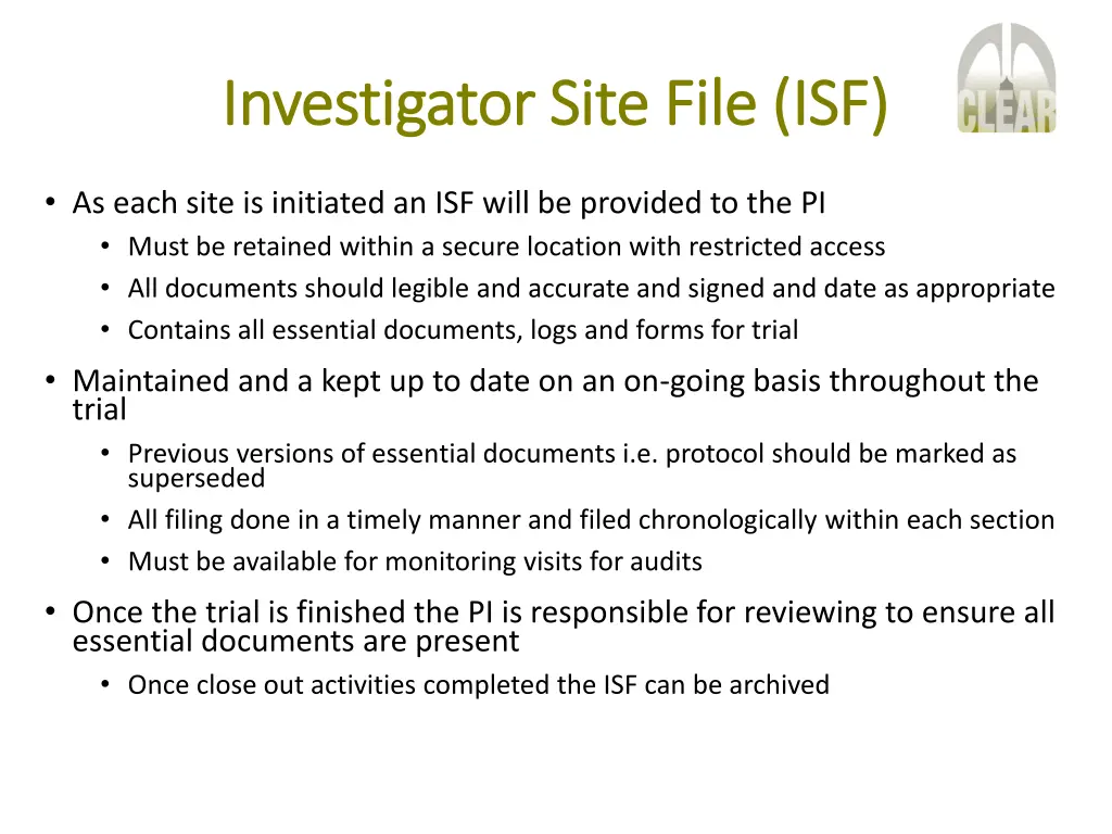 investigator site file isf investigator site file 1