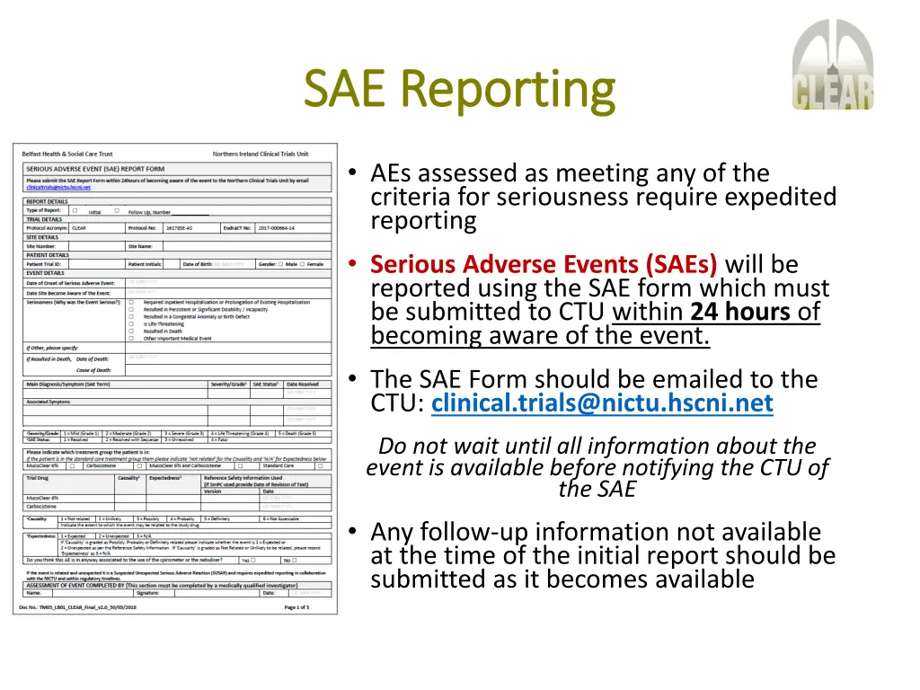 sae reporting sae reporting 1