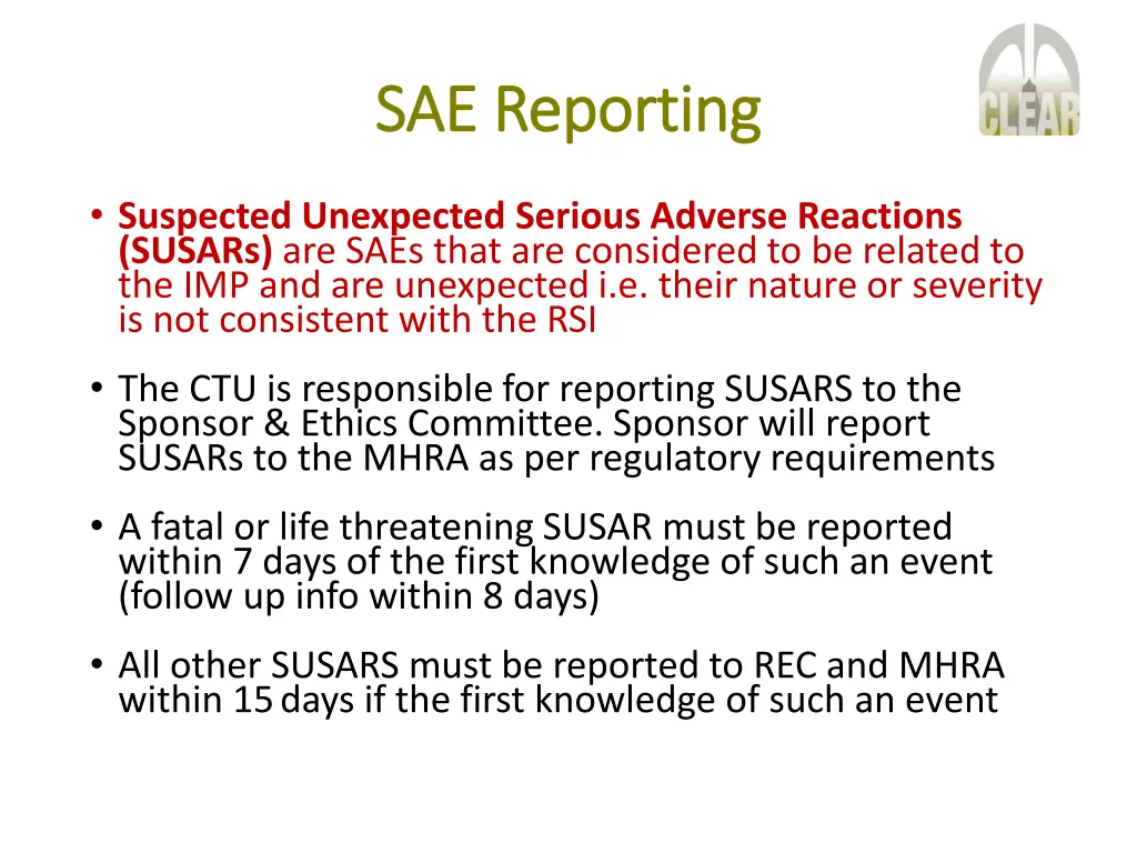 sae reporting sae reporting 3