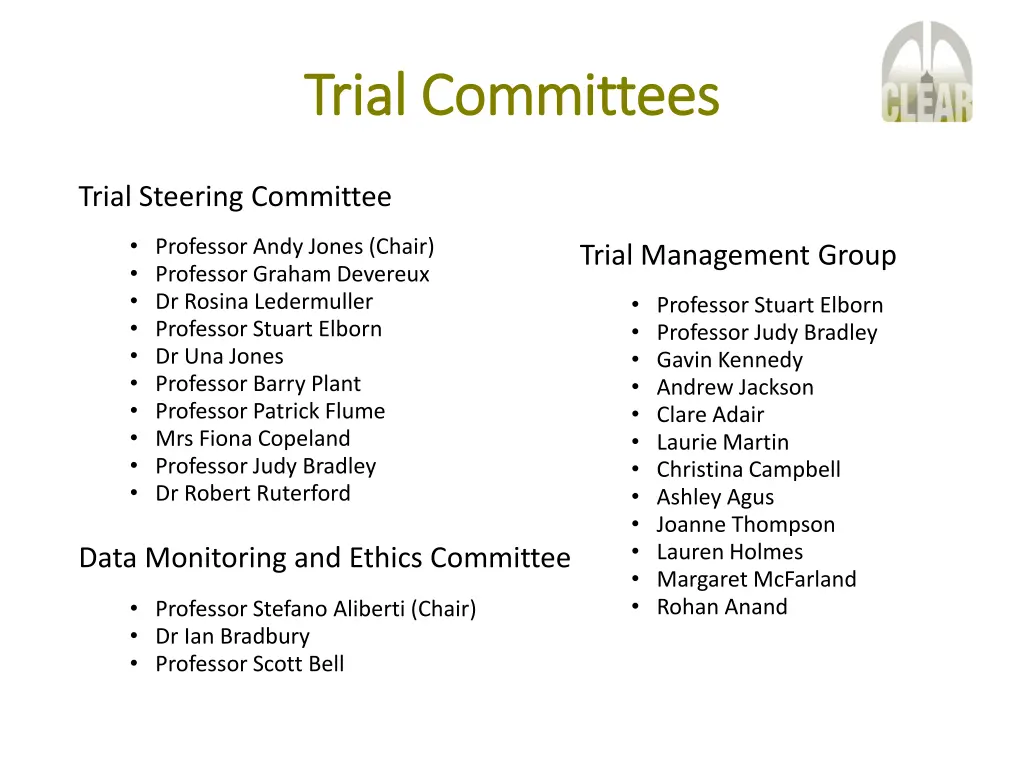 trial committees trial committees