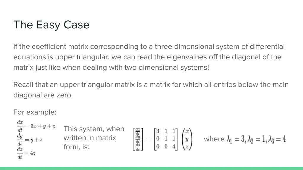 the easy case