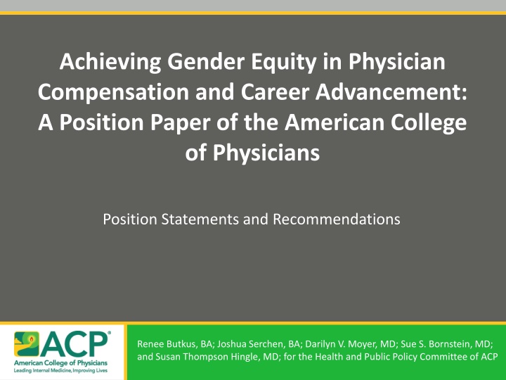 achieving gender equity in physician compensation