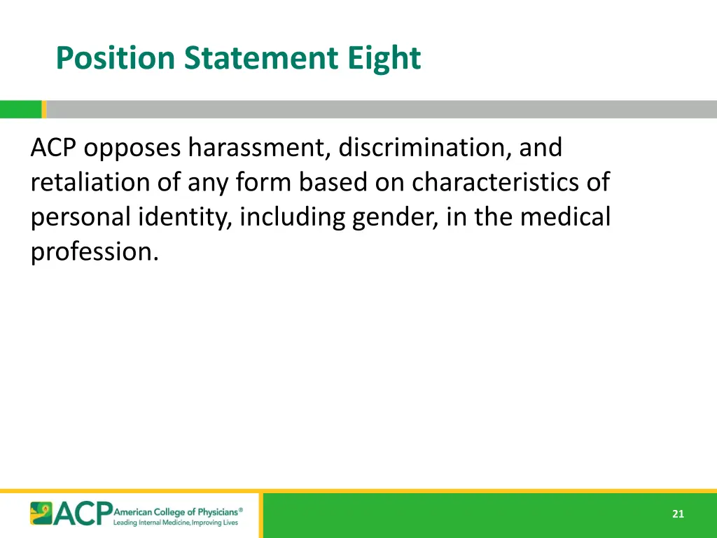 position statement eight