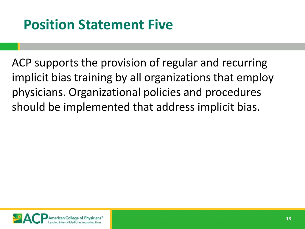 position statement five