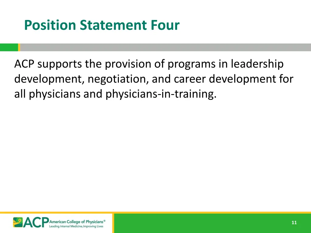 position statement four