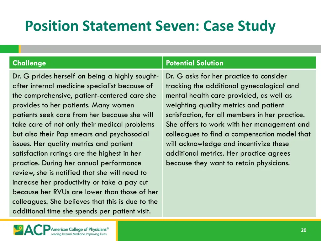 position statement seven case study