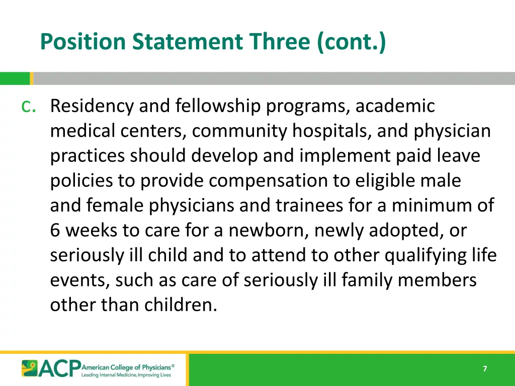 position statement three cont 1