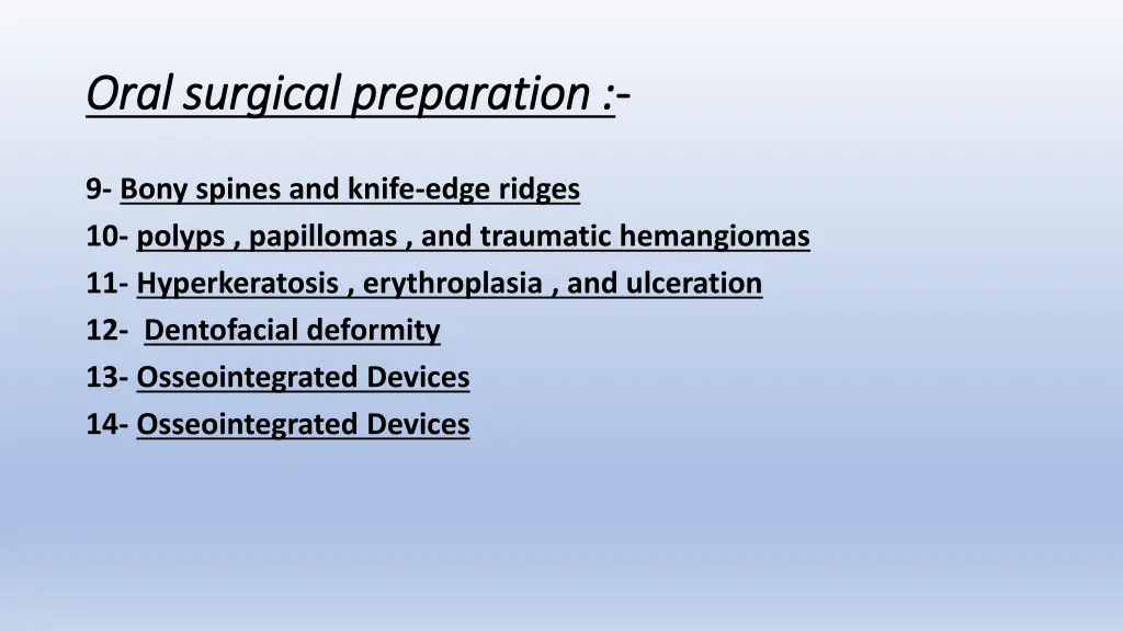 oral surgical preparation oral surgical 1