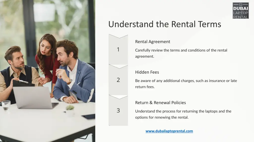 understand the rental terms