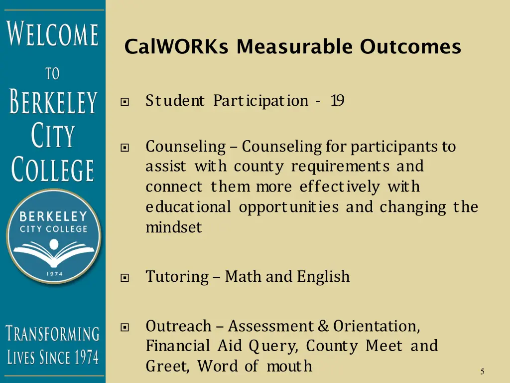 calworks measurable outcomes