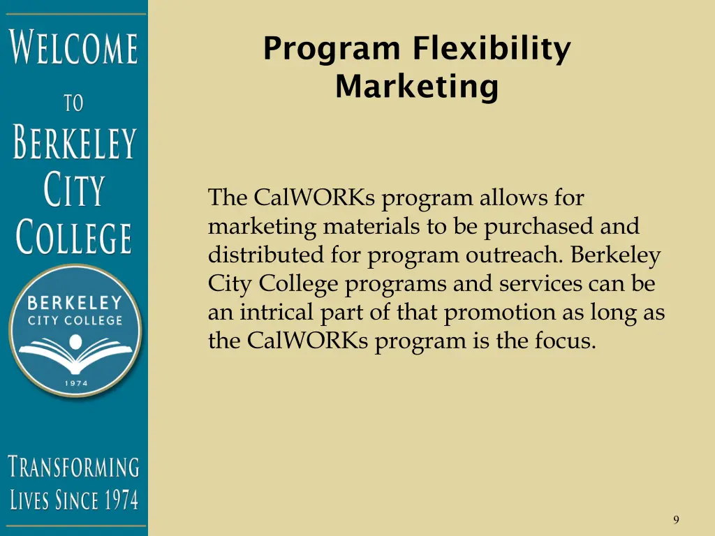 program flexibility marketing