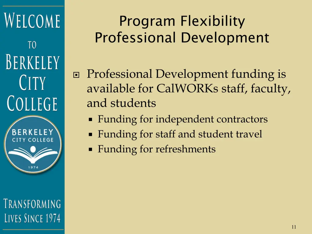 program flexibility professional development