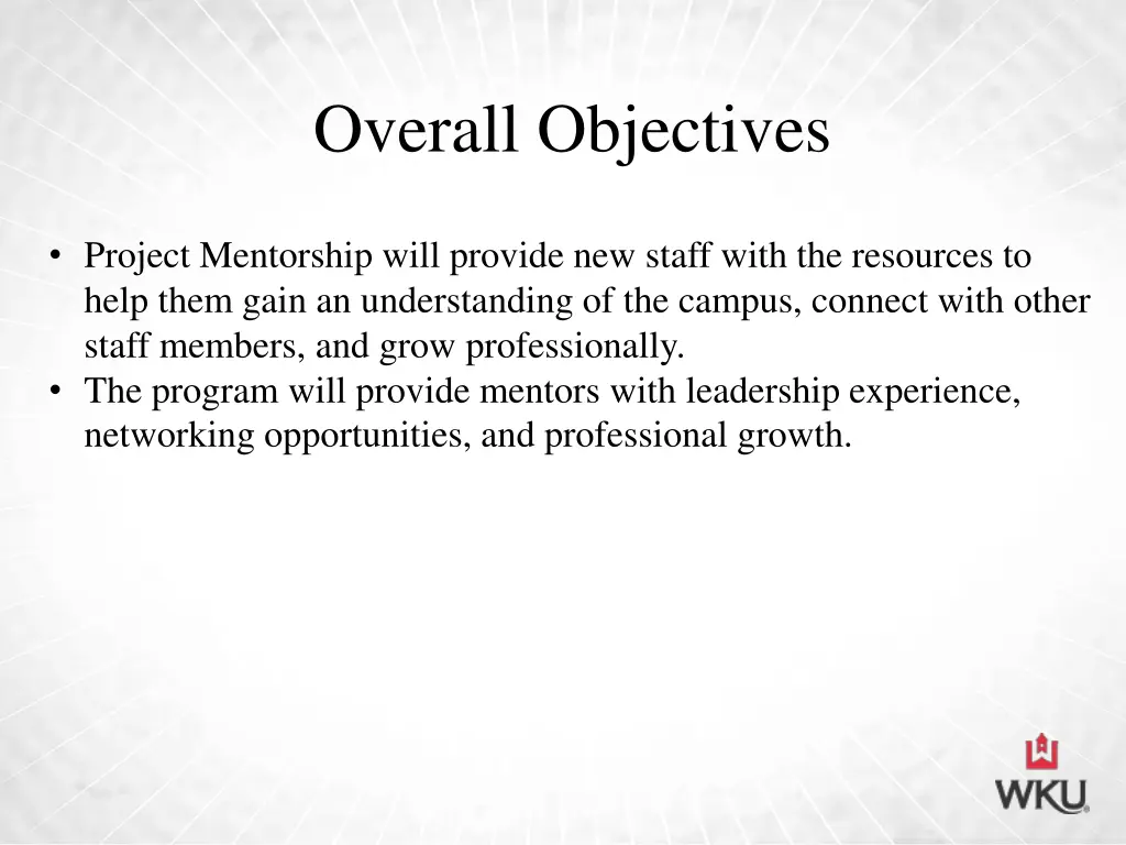 overall objectives