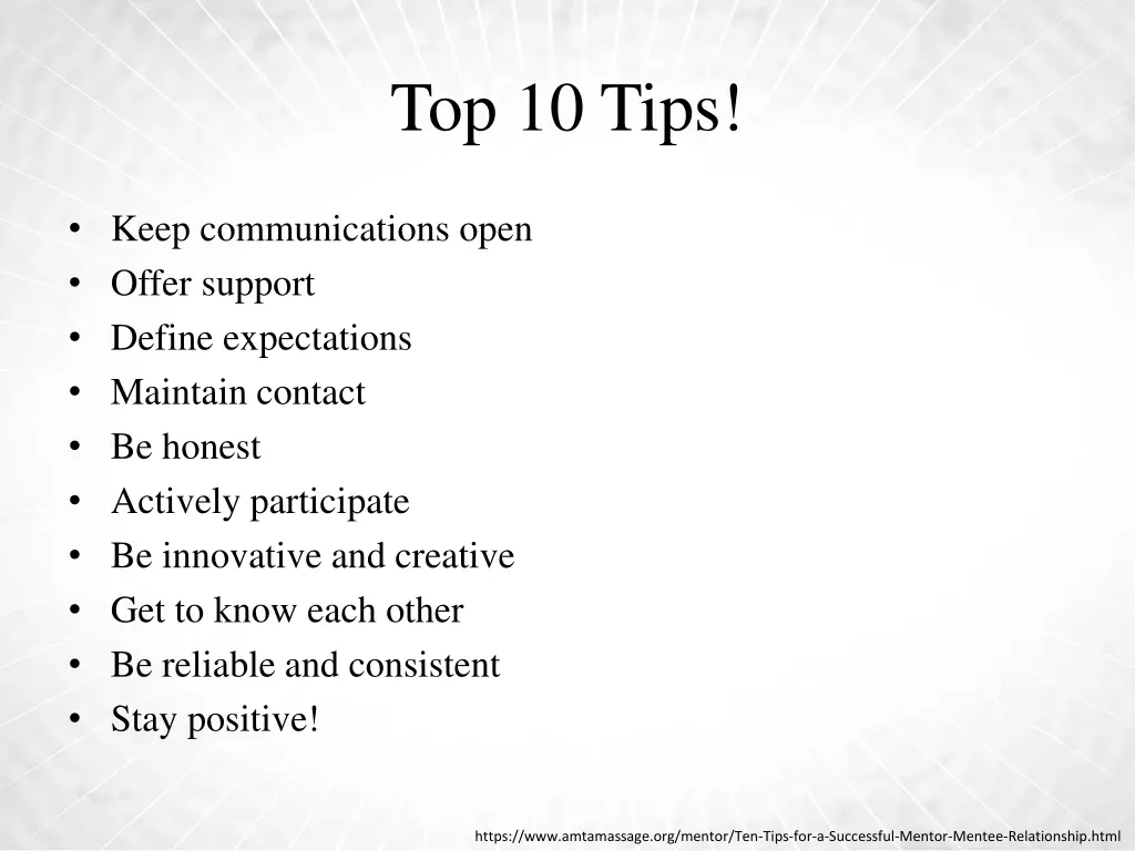 top 10 tips