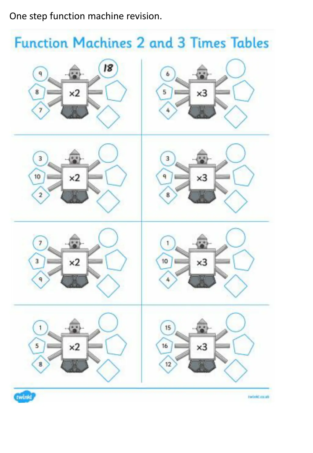 one step function machine revision