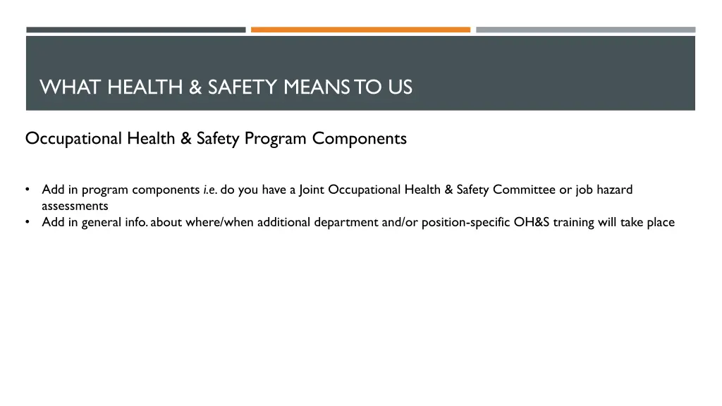 what health safety means to us