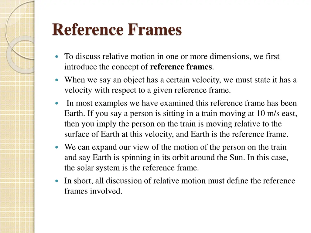 reference frames