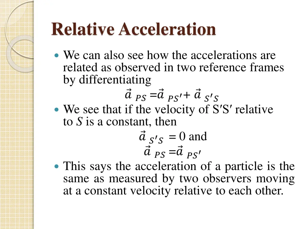 relative acceleration 1