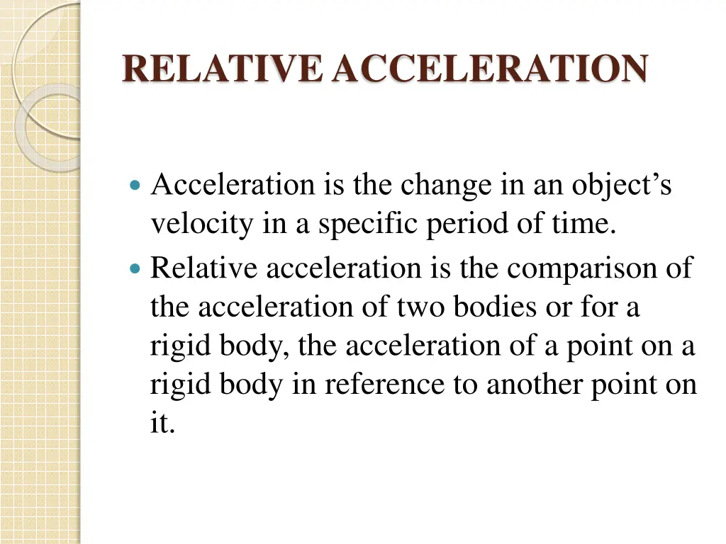 relative acceleration