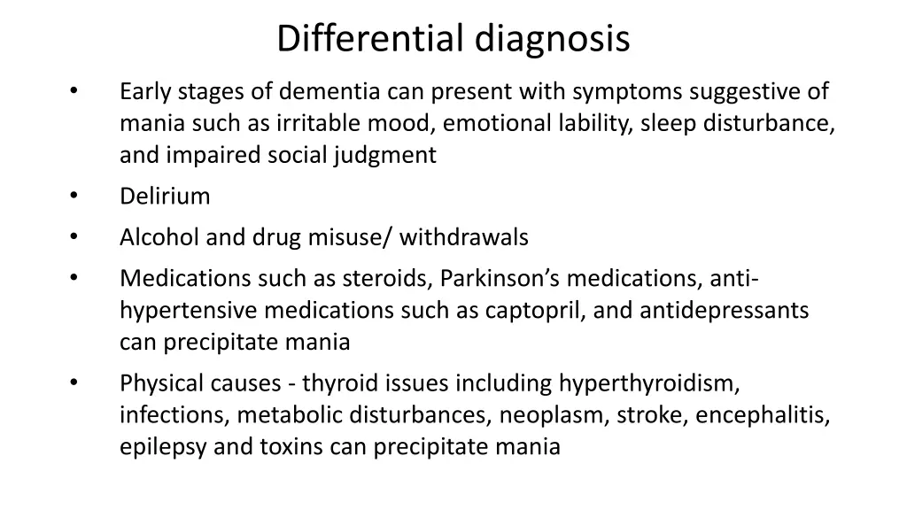 differential diagnosis