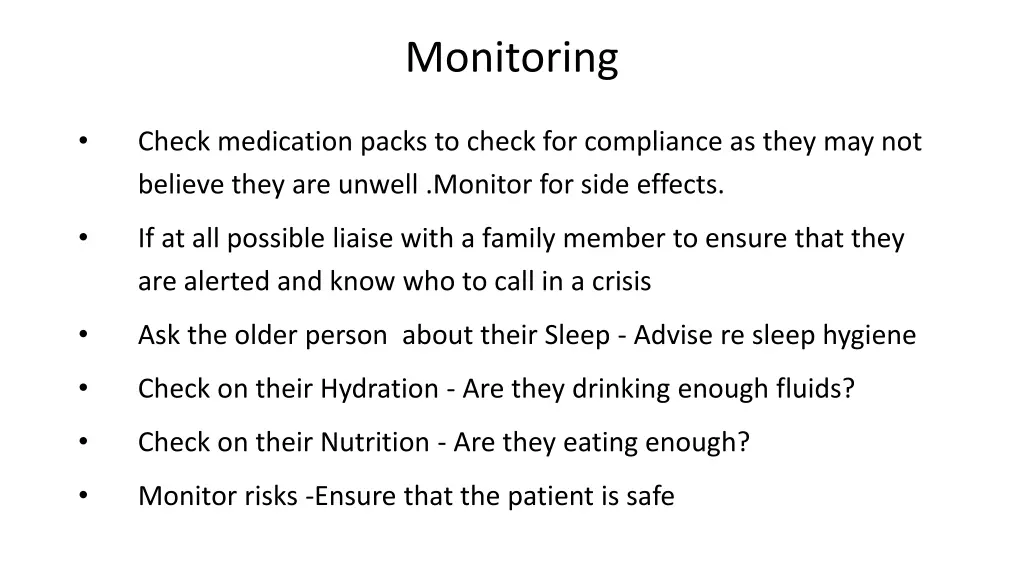 monitoring