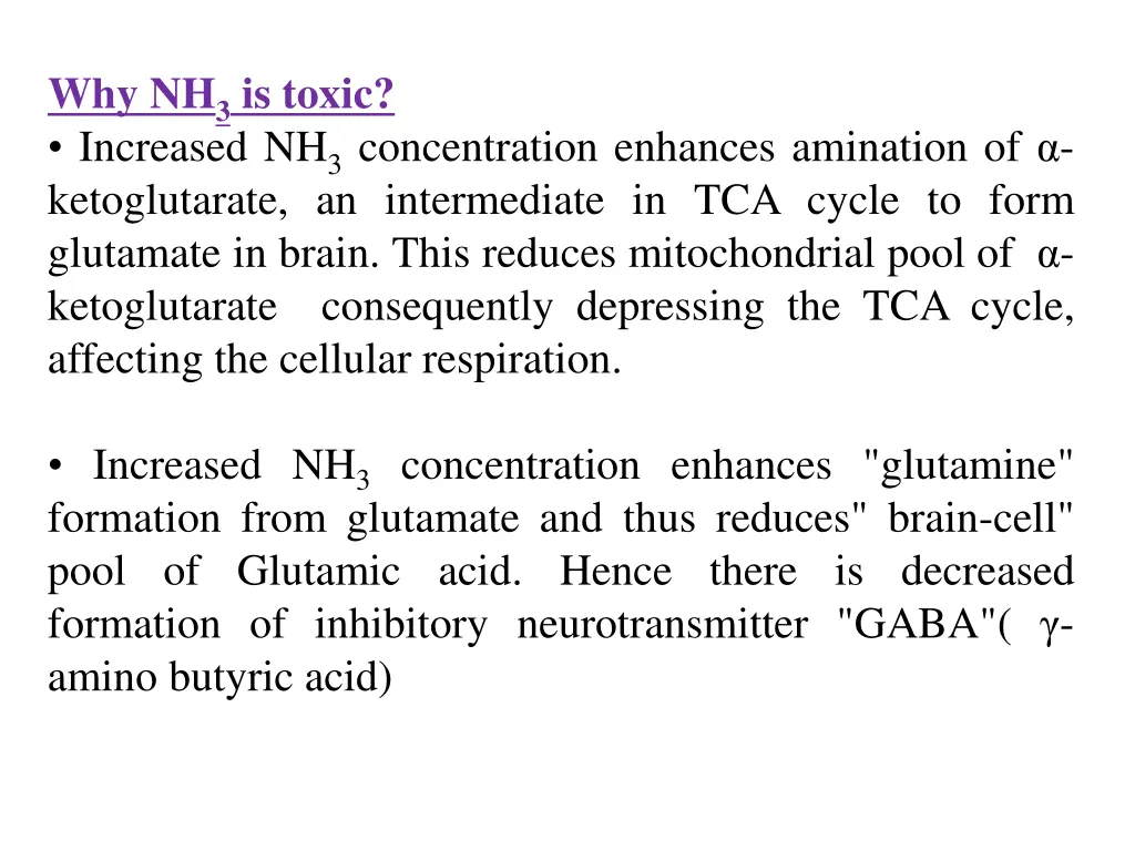 why nh 3 is toxic increased nh 3 concentration