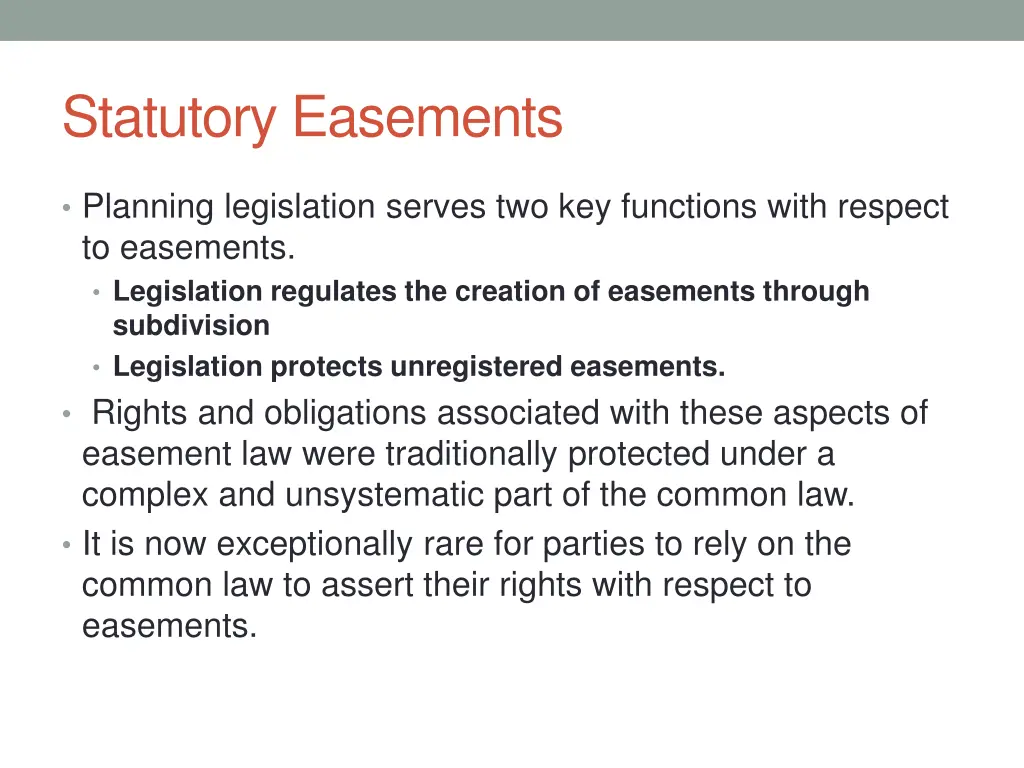 statutory easements