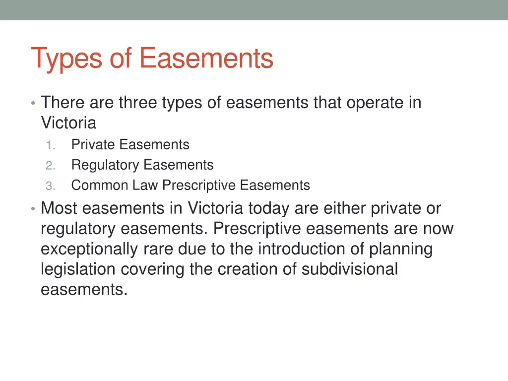 types of easements