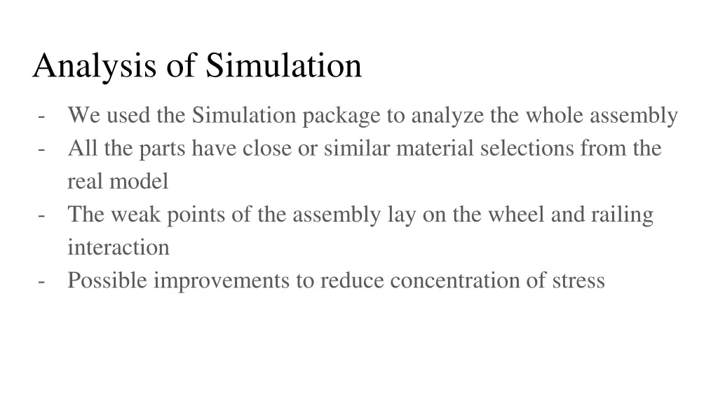 analysis of simulation