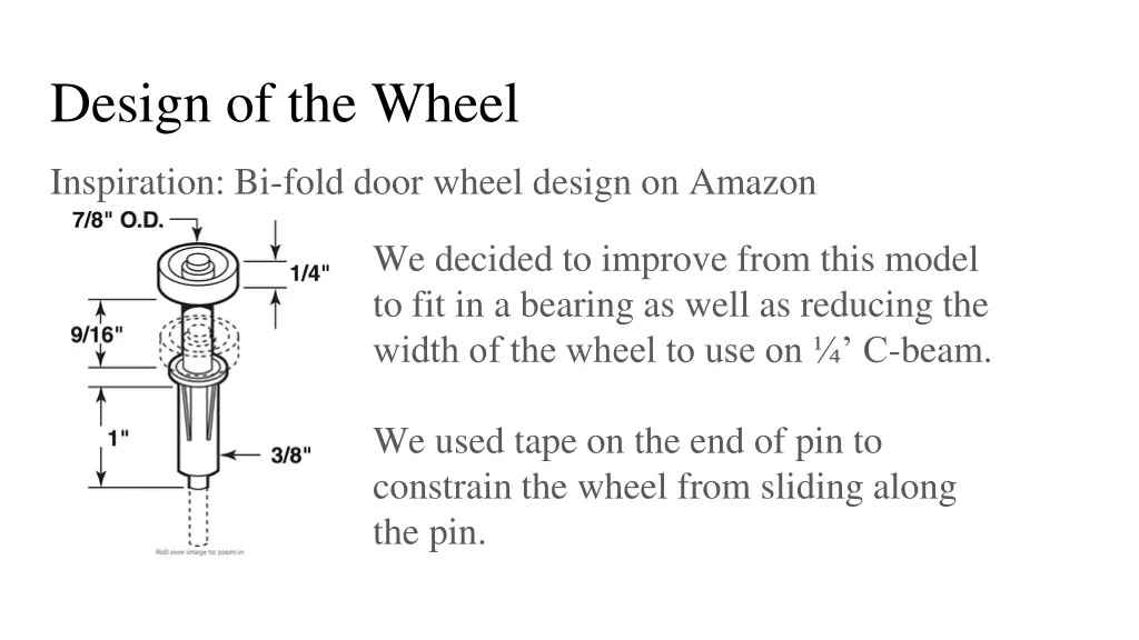 design of the wheel