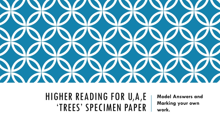 higher reading for u a e trees specimen paper