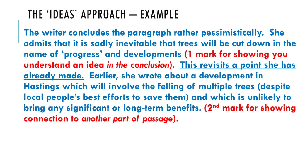 the ideas approach example