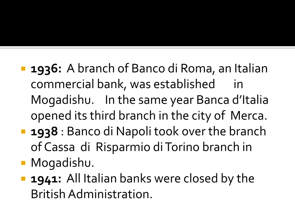 1936 a branch of bancodiroma an italian