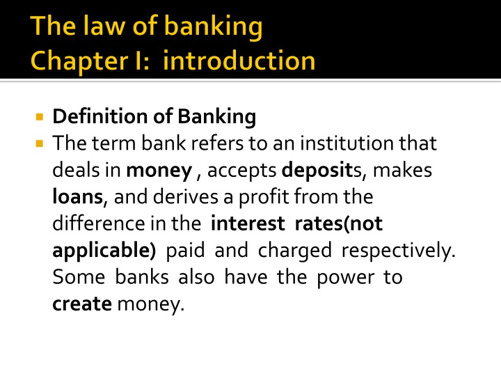 definition of banking the term bank refers