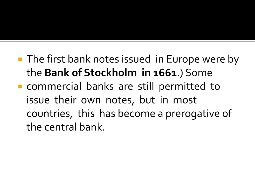 the first bank notes issued in europe were