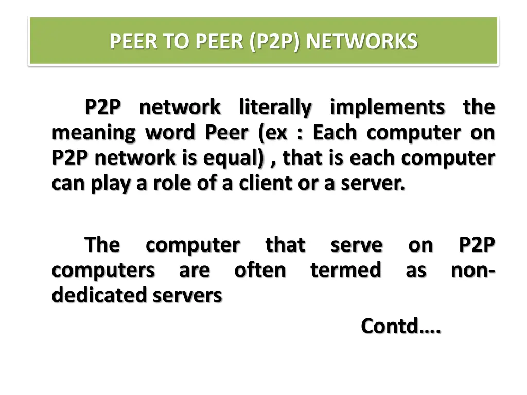 peer to peer p2p networks 1