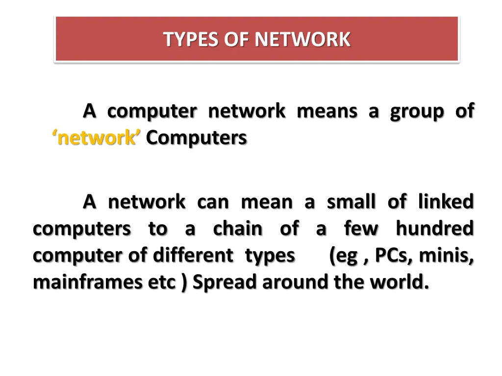 types of network 1