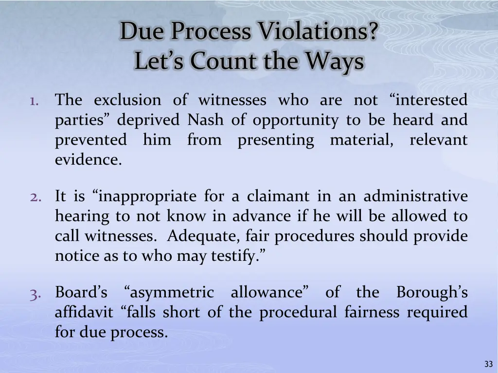 due process violations let s count the ways 1