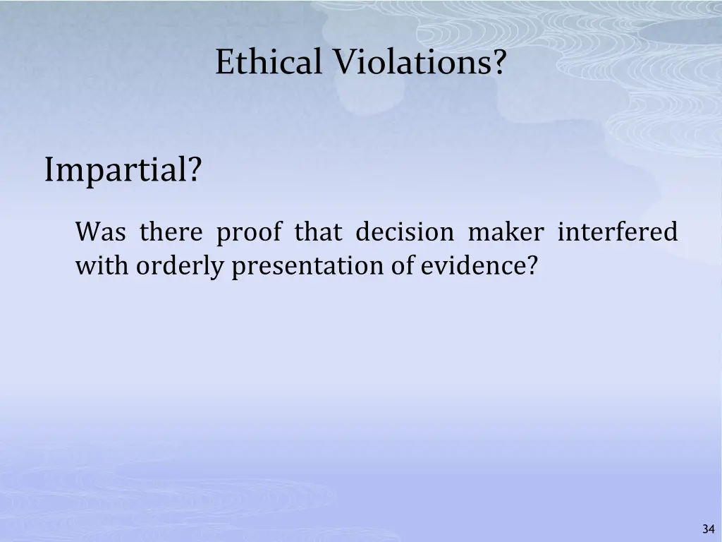 ethical violations