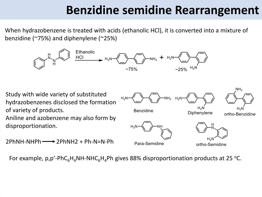 benzidine semidine rearrangement