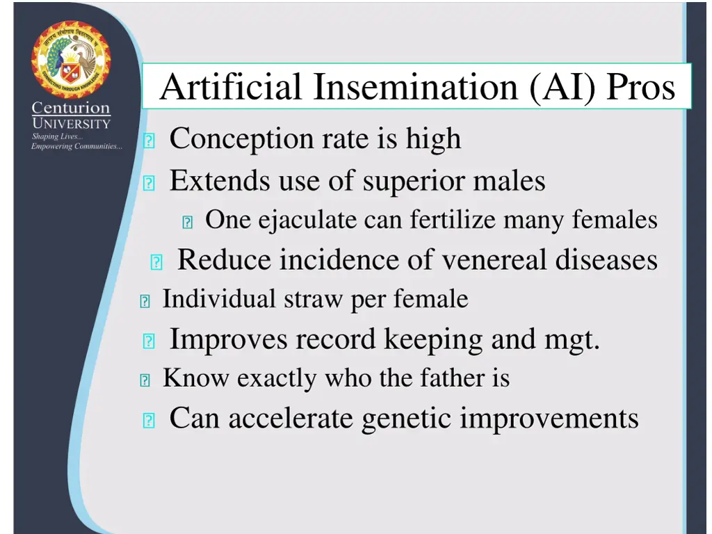 artificial insemination ai pros conception rate